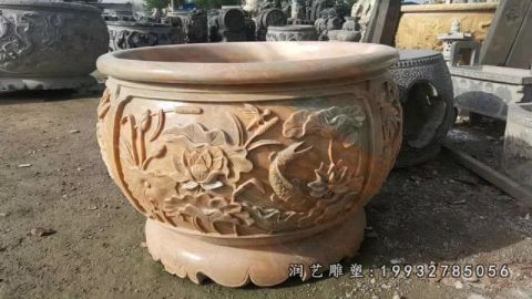 鱼缸景观花园石雕